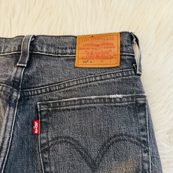 Levi's 501 S Skinny coal washed black jeans - Size 24 - Picture 10 of 13